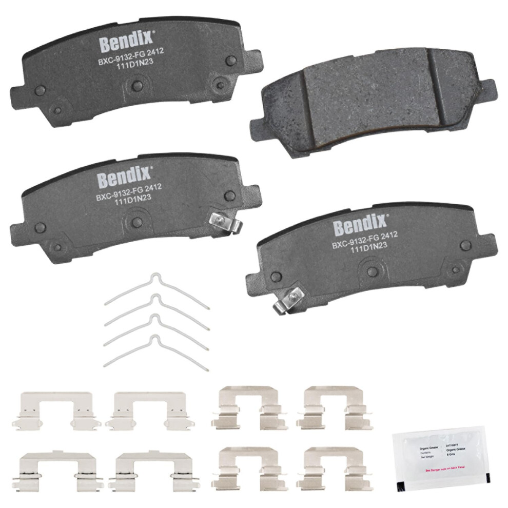 Bendix Priority1 Cfc2412 Ceramic Rear Brake Pads For Ford Mustang 2023-2015 887243419390
