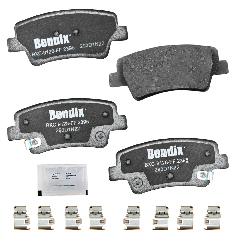 Bendix Priority1 Cfc2395 Ceramic Rear Brake Pads For Hyundai Elantra 2024-2021 Elantra N 2022 887243419192