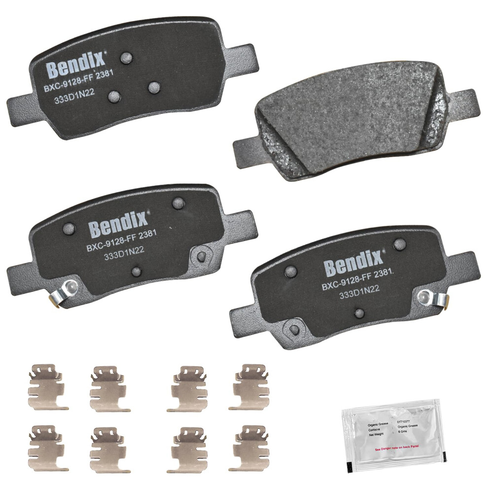 Bendix Priority1 Cfc2381 Ceramic Rear Brake Pads For Hyundai Santa Cruz 2024-2022 Santa Fe 2023-2021 Kia Carnival 2023-2022 Sorento 2023-2021 887243419048