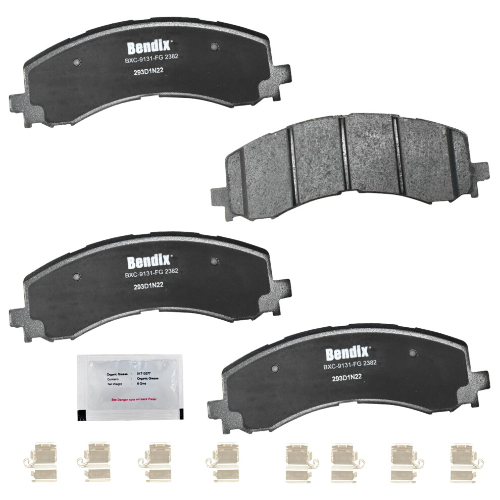 Bendix Priority1 Cfc2382 Ceramic Front Brake Pads For Ford Bronco 2023-2022 Expedition 2024-2022 F-150 2023-2021 F-150 Lightning 2024-2022 Lincoln 887243419086