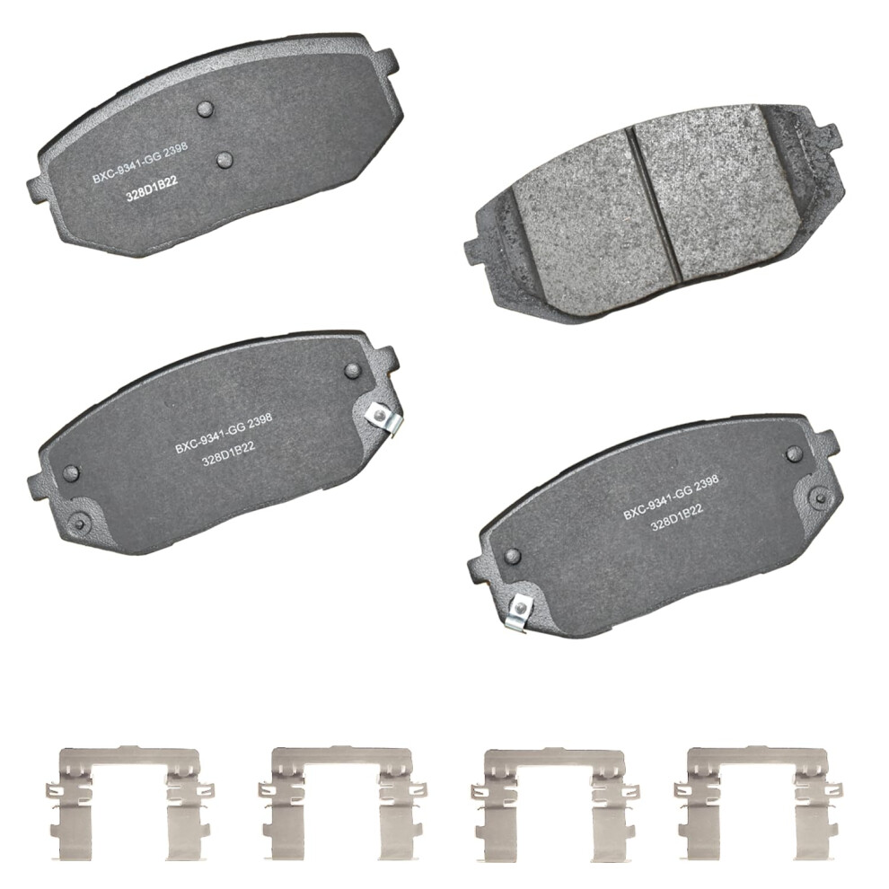 Bendix Premium Sbc2398 Ceramic Front Brake Pads For Hyundai Ioniq 5 2023-2022 Tucson 2022 Kia Ev6 2023-2022 Sportage 2023-2021 887243419222