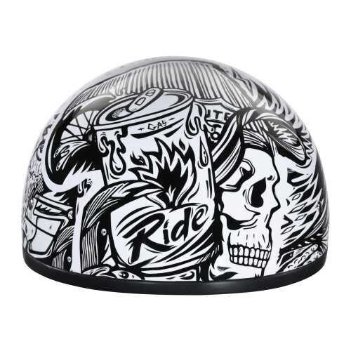 D.O.T. Daytona Skull Helmet- W/Live Fast- 2XL 1