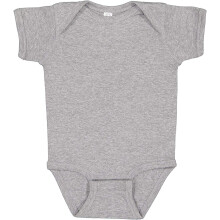 Kaninskind Baby bl?d kort?rmet bodysuit (4400) Heather 0-3 m?neder