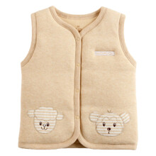 Detsk bavlnen tepl vesta Monvecle pre b b tk a batolat , unisex, svetlohned , 18-24 mesiacov