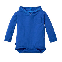 Bluza z kapturem Sunzie dla chlopca UV SKINZ UPF 50+ - Granatowa - 12/24m