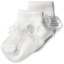 Jefferies Socks Detsk dievcensk pono ky s cipkou, biele, 12-24 mesiacov, US