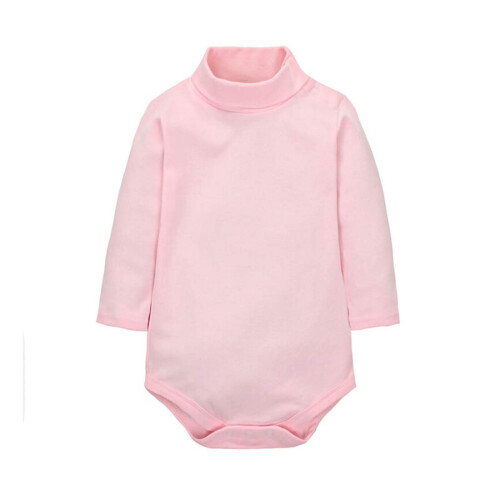 CuteOn Baby Jungen Mdchen Einfarbig Basic Rollkragen Baumwolle Bodysuit Overall Rosa 12 Monate