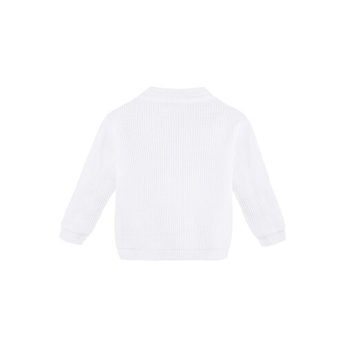 Lilax Baby Jungen Basic Langarm V-Ausschnitt Klassischer Strick Cardigan Pullover (Wei    3-6 Monate) 1