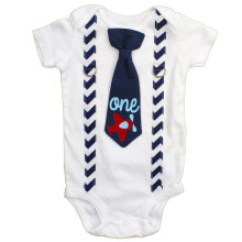 Cuddle Sleep Dream Baby Boy 1st Birthday Outfit Cake Smash Bodysuit med slips og suspenders fødselsdagsskjorte (18 måneders fly)