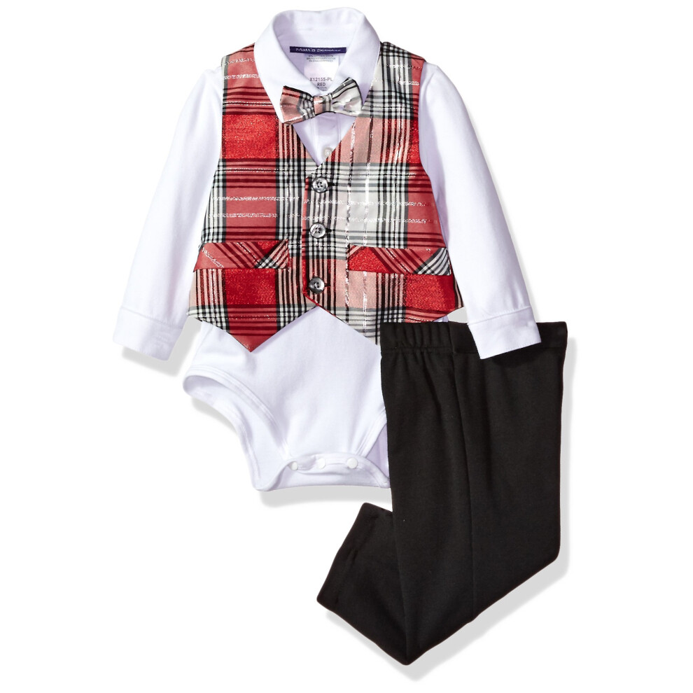 Ensemble 4 pi   ces Bonnie Baby pour filles et gar   ons, rouge/blanc, 24 mois