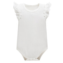 Yatong Baby Piger Bodysuit Baby Romper (0-6 m?neder hvid)