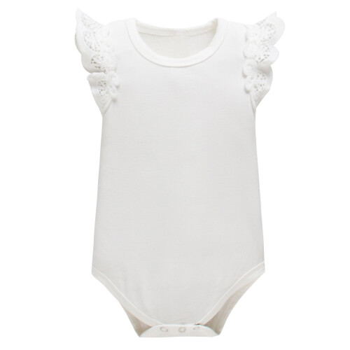 Yatong Macacão para Meninas (0-6 Meses, Branco)