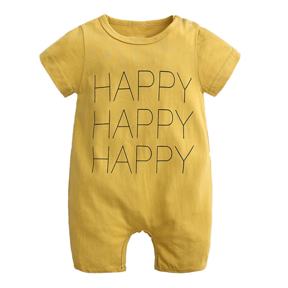 AYIYO B   b    Nourrisson Manches Courtes Joyeux Imprim    Body Barboteuse Shorty Tenue Jaune