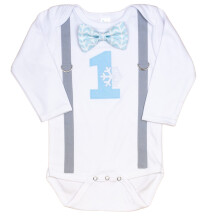 Cuddle Sleep Dream Winter onederland First Birthday Outfit til Baby Boys. Snow 1-?rs f?dselsdagsskjorte. (18 m?neder)