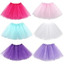 Kilofly 6 pezzi Tut da balletto per bambine, set di gonne per abiti da principessa per feste di compleanno per bambini, multicolore