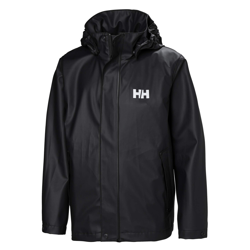 Helly Hansen Kids' Big Juniors Moss Coat Jacket with Full Rain Protection  990 Black  10