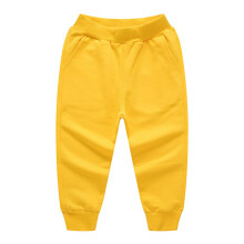 HAXICO Unisex detsk    jednofarebn    bavlnen    zimn    nohavice so stahovacou    n   rkou v p   se pre batolat   , akt   vne tepl   ky,    lt   , 4T