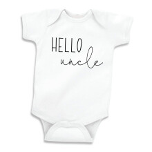 Bump and Beyond Designs - Body per annuncio di nascita a sorpresa per neonati, bianco, 0-3 mesi