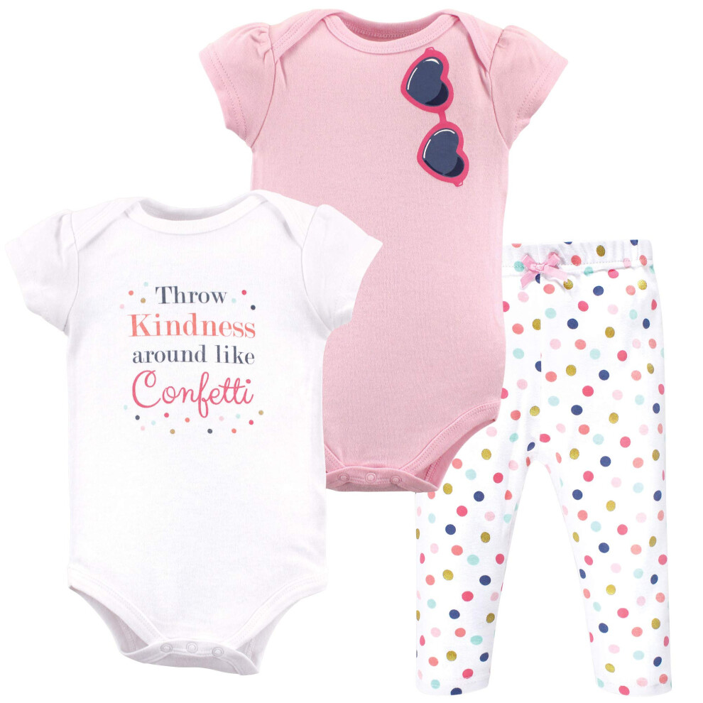 Conjunto De Body Y Pantal N Unisex De Algod N Para Beb Little Treasure Confetti (0-3 Meses)-image