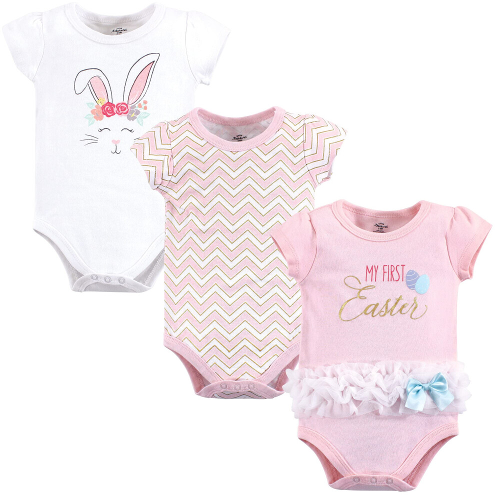 Little Treasure Unisex Baby Katoenen Rompertjes Meisje Eerste Pasen 0-3 Maanden-image
