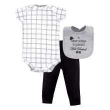 Little Treasure Unisex Baby Bodysuit Bukser og Hagesm?k Velkl?dt 6-9 m?neder