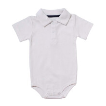 Teach Leanbh Body de Bebé Menino Pólo de Algodão Cor Pura Manga Curta e Longa 3-24 Meses (Branco, 9 Meses)