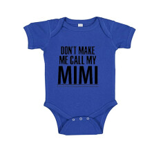 Southern Sisters Don't Make Me Call My Mimi Baby Romper Presente de ou para neto ou filha (recm-nascido azul royal)