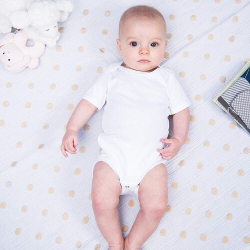 Laughing Giraffe Baby Blank Kurzarm-Einteiler-Bodysuit, Wei    (18   24 Monate, Wei   ) 1