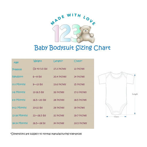123 Bear Bodysuits de Algodão e Spandex para Bebés (Cinza 3pk, 3-6 Meses) 2