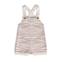Barefoot Dreams CozyChic Ultra Lite Toddler Shortall Tan Animal 4T/5T