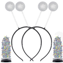 Divertenti fasce per capelli alieni argento e glitter - Fasce per antenne per alieni marziani - Accessori per costumi alieni scintillanti - Costu