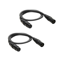 Audio 2000s E02103P2 XLR uros-naaras 3 jalkaa mikrofonikaapeli (2 kpl)