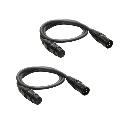 Audio 2000s E02103P2 XLR uros-naaras 3 jalkaa mikrofonikaapeli (2 kpl)