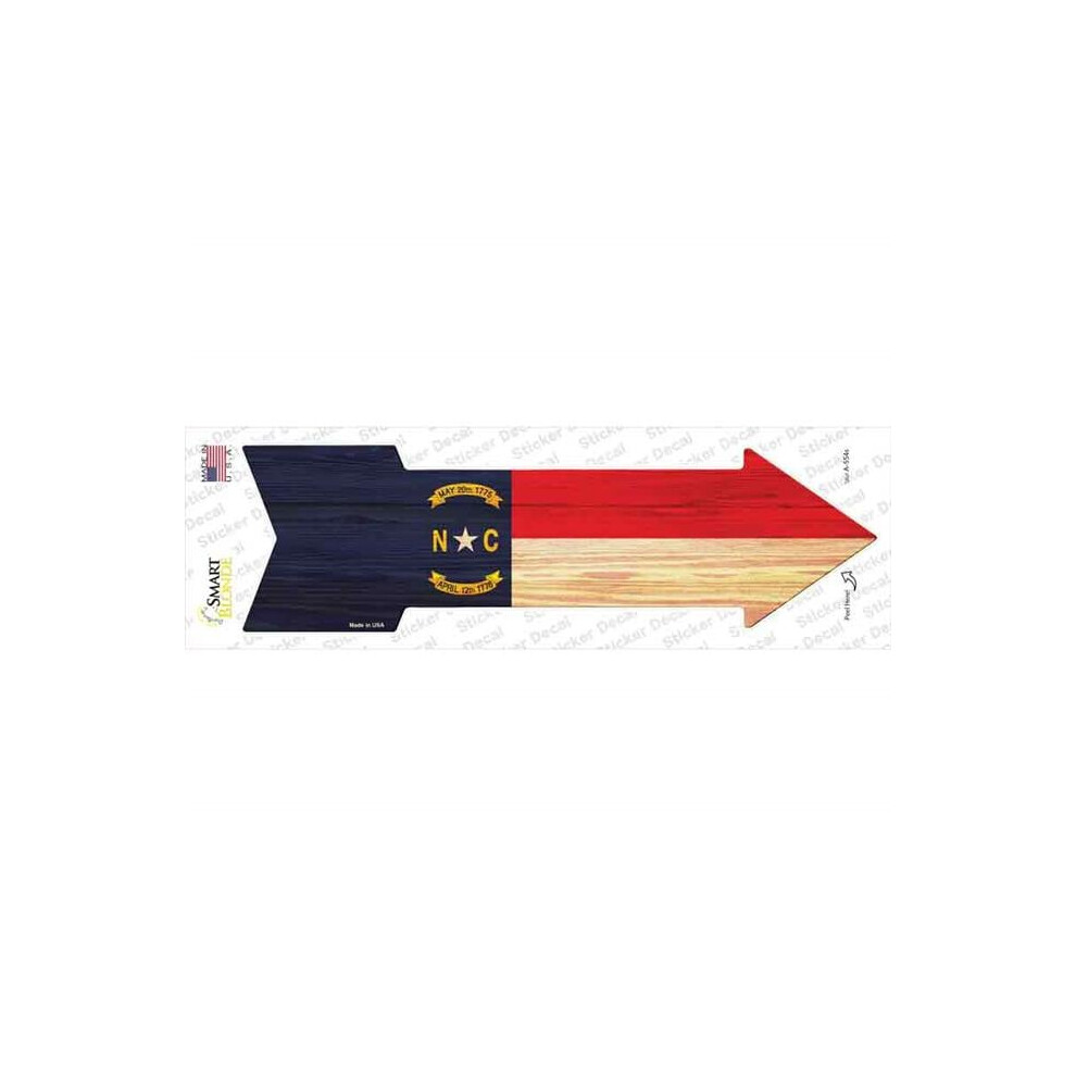 Smart Blonde A-554S-M North Carolina State Flag Novelty Arrow Sticker Decal - Medium 792636431678