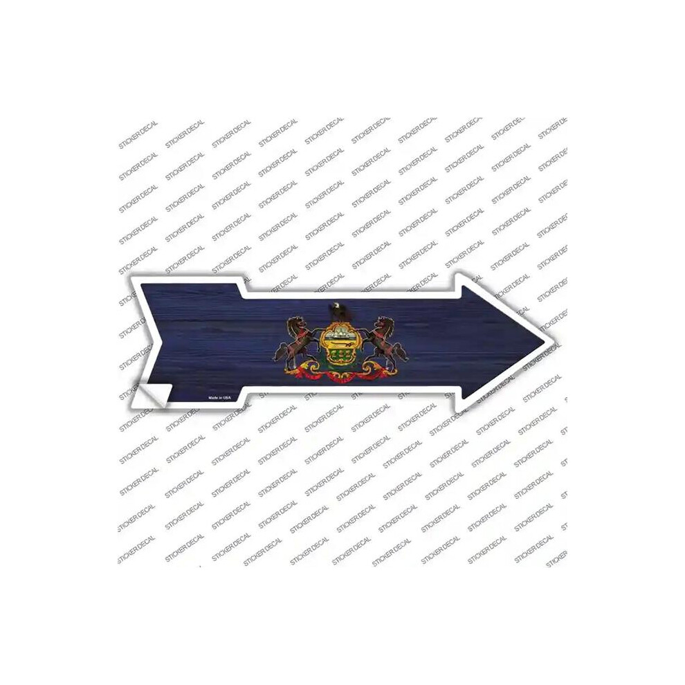 Smart Blonde A-559S-L Pennsylvania State Flag Novelty Arrow Sticker Decal - Large 792636431708