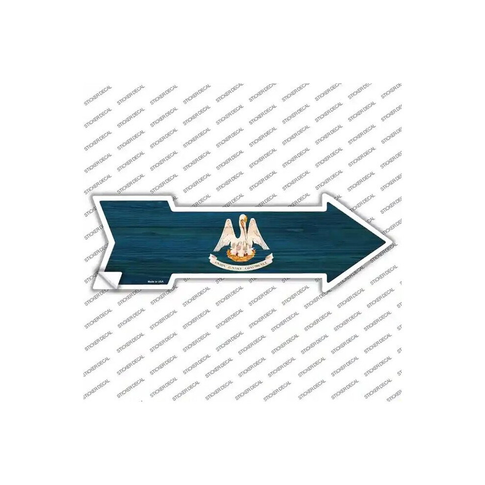 Smart Blonde A-539S-L Louisiana State Flag Novelty Arrow Sticker Decal - Large 792636431609