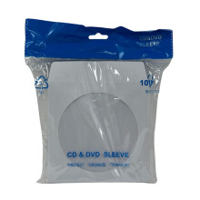mediaxpo 100 Bolsas de Papel para CD com Janela e Aba