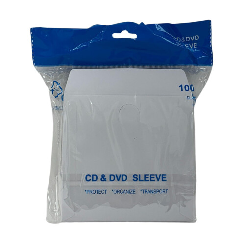 mediaxpo 100 Bolsas de Papel para CD com Janela e Aba 1