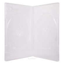 Capas de DVD duplas super transparentes de 2 discos AcePlus 10 em espessura padro de 14 mm com capa envolvente transparente (pacote com 10)
