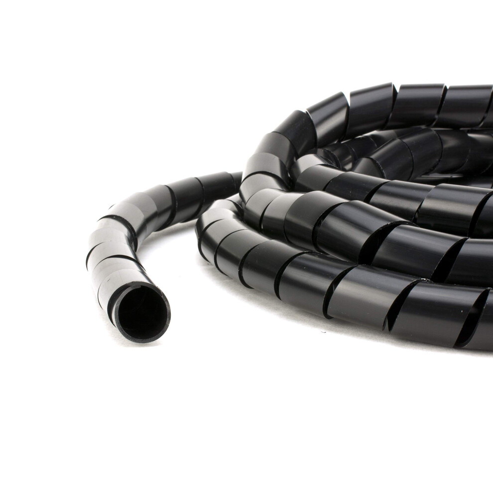 Secure 1/8 Inch Black Polyethylene Spiral Wrap - 50 Feet 846949016319