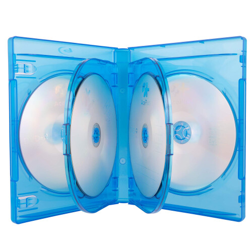AcePlus Multi 6-Cases Blu-Ray em 22mm Extra Grosso com Tray Interno e Logo Impressão (Pacote de 10)