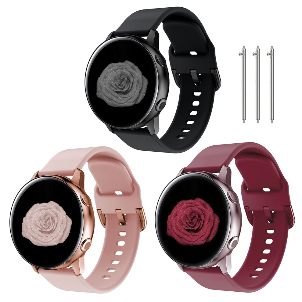 Toolaik 20Mm Watch Band Compatible With Samsung Active 2 Watch Bands 40Mm Galaxy Watch Active 2 Bands 44Mm Active Watch Band 40Mm 20Mm Silicone Sport Not,Specified 714216140893