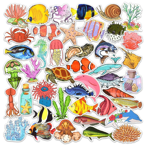 Sea Water Rising Sticker DETICKERS Ocean Stickers for Kids Ocean Stickers for Scrapbooking Sea ...
