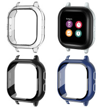 [3-Pack] Snyeest Case Compatible for Gizmo Watch 2 Screen Protector for Kids Tempered Glass case Only Compatible for Verizon Gizmo Watch 2(Black+Cle