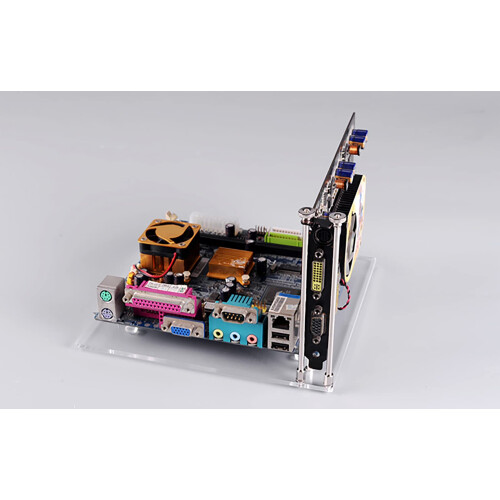 PC Open Frame Testbnk Mini ITX Moderkort Overlock Datorfodral DIY Mod Base Transparent akrylstll 1