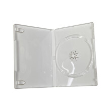 Paquete de 10 estuches Maxtek est ndar de 14 mm para CD y DVD individuales, blancos, con funda exterior transparente con ilustraciones. Compatibl