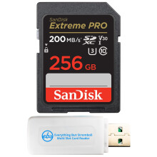 SANDISK 256 GB SDXC Extreme Pro Memory Card dziala z Canon Insterless Camera EOS R50 EOS R8 (SDSDXXY-256G-GN4IN) V30 4K Klasa 10 UHS-I Pakiet z 1