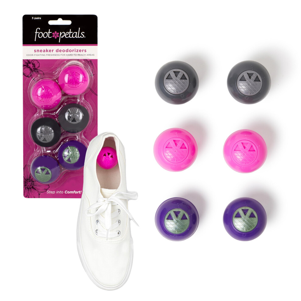 Foot Petals Sneaker-Deodorants Erfrischungsb lle f r Schuhe, Sporttaschen, Schlie f cher oder Schubladen, 3er-Pack, Girly