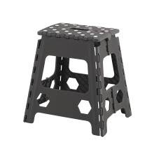 Superio Superio Klappbarer Tritthocker 15 Zoll mit Anti-Rutsch-Punkten (Grau)