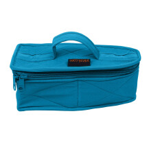 Yazzii Mini Iron Storage Case - Jernbeskyttelsesdækning - Rejser jernholder med håndtag og lynlås lukning - Iron bærende opbevaringspose - Sort s